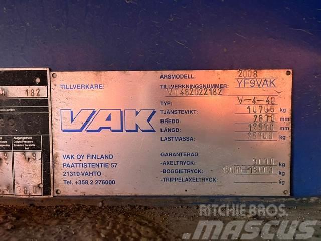 VAK V-4-40 VECTOR 1850 / BOX L=12385 mm Причепи-рефрижератори