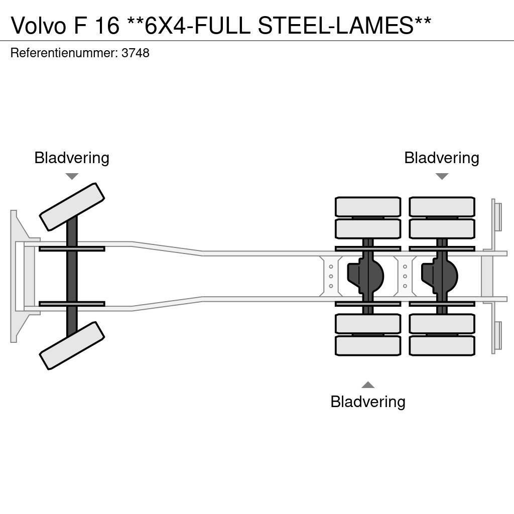 Volvo F 16 **6X4-FULL STEEL-LAMES** Шасі з кабіною