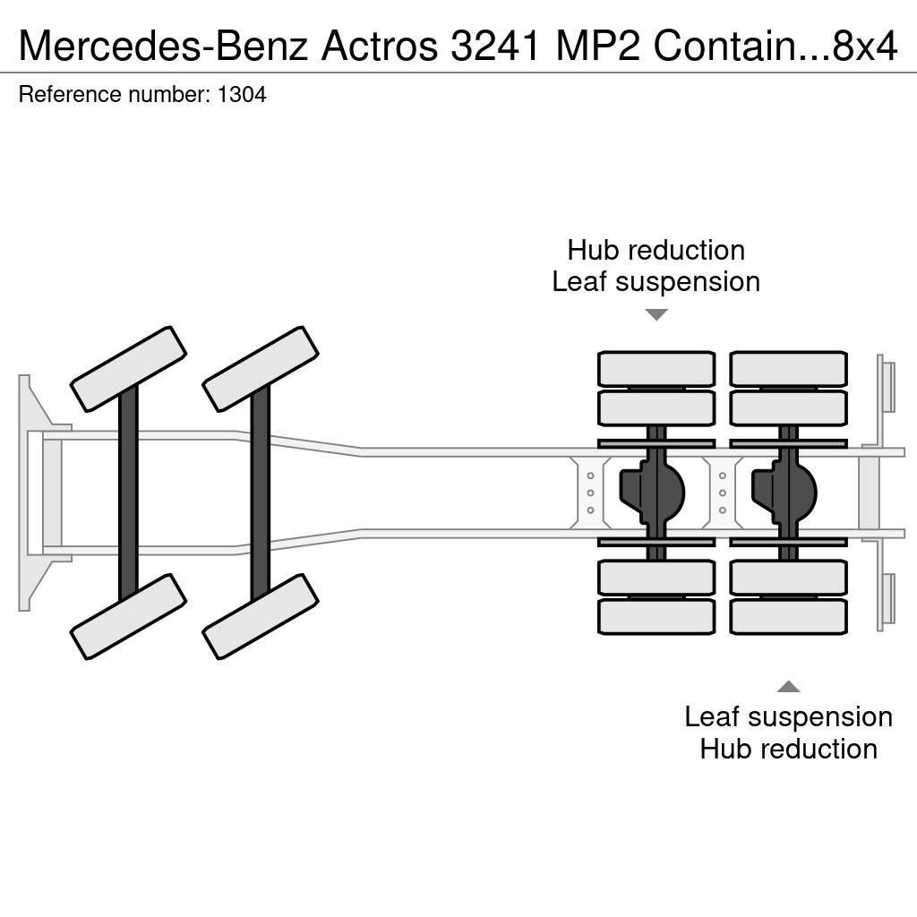 Mercedes-Benz Actros 3241 MP2 Container Hook 8x4 V6 EPS 3 Pedals Вантажівки з гаковим підйомом