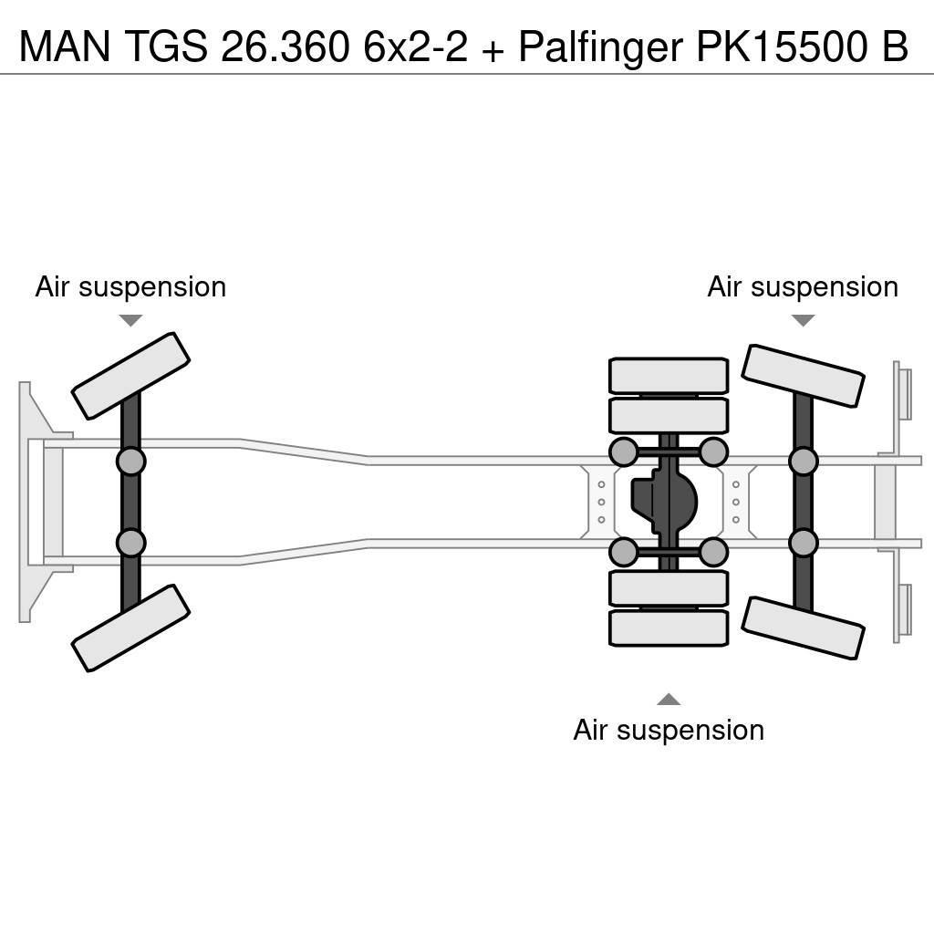 MAN TGS 26.360 6x2-2 + Palfinger PK15500 B автокрани