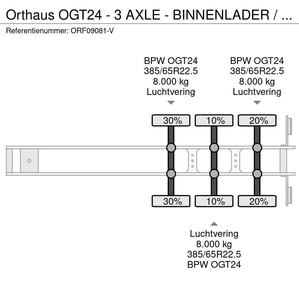 Orthaus OGT24 - 3 AXLE - BINNENLADER / INNENLADER / INLOAD Інші напівпричепи
