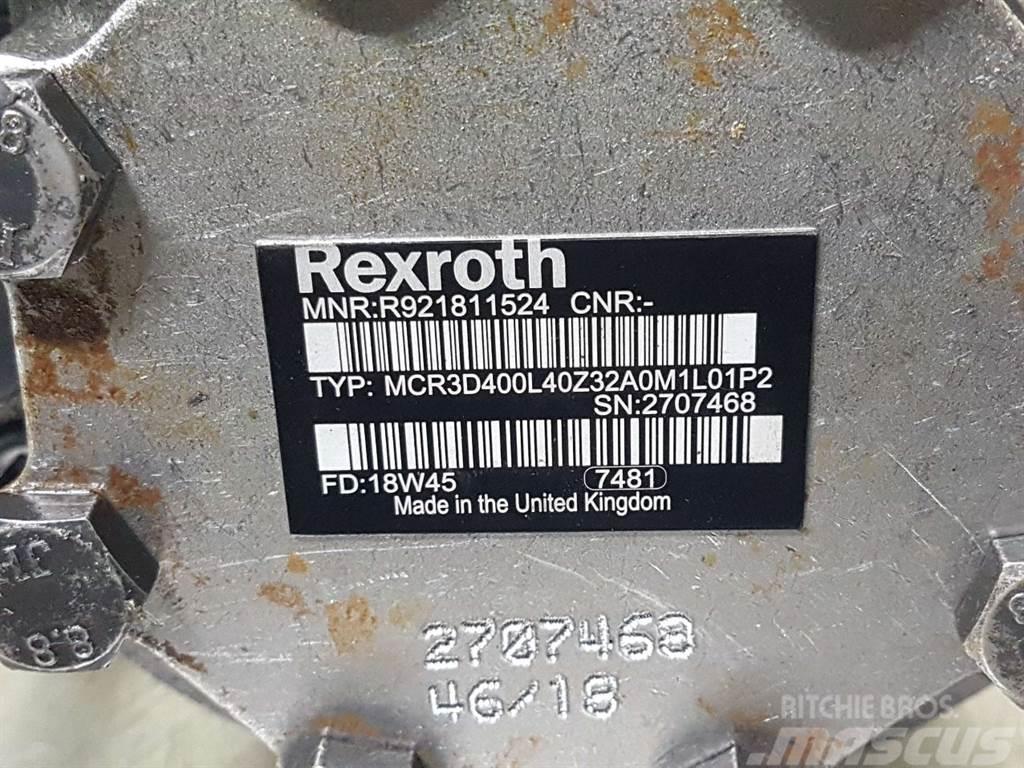 Rexroth MCR3D400L40Z32-R921811524-Wheel motor/Radmotor Гідравліка