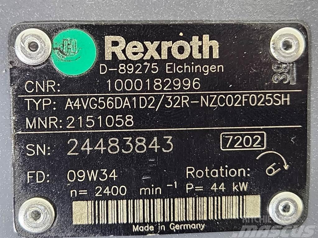 Kramer 1000182996-Rexroth A4VG56DA1D2/32R-Drive pump Гідравліка