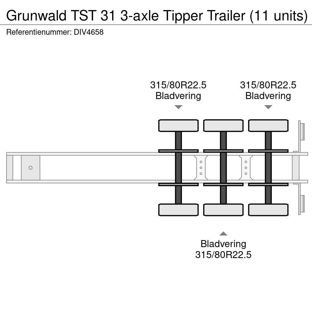 Grunwald TST 31 3-axle Tipper Trailer (11 units) Напівпричепи-самоскиди