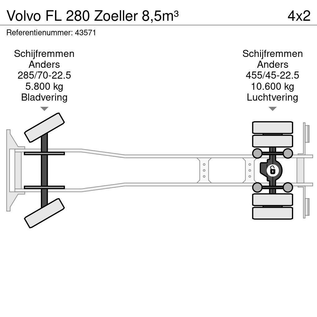 Volvo FL 280 Zoeller 8,5m³ Сміттєвози