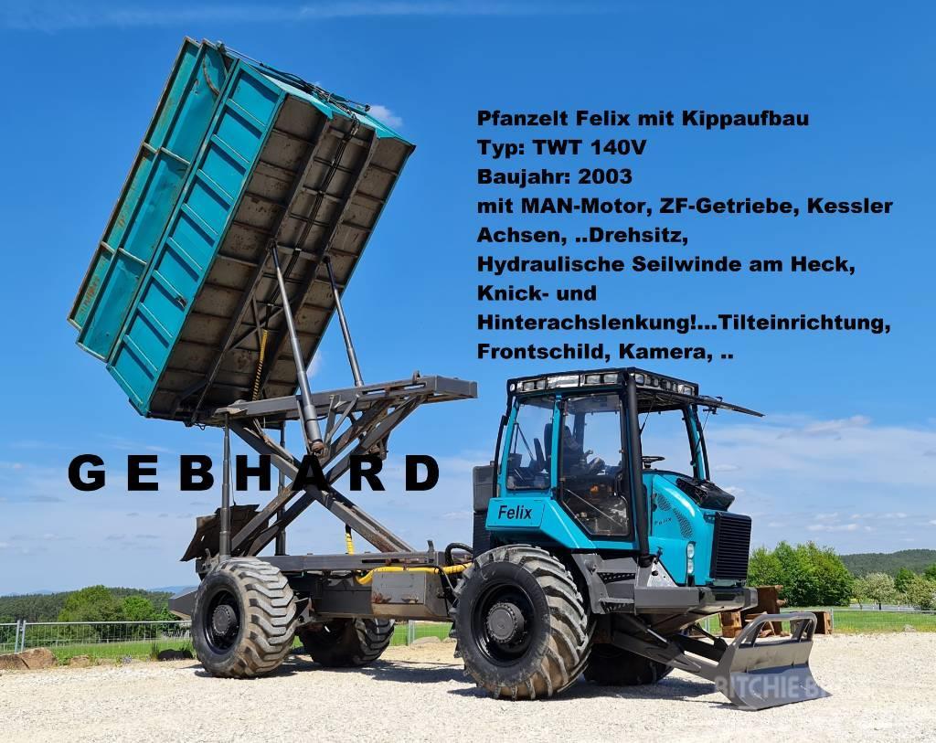 Pfanzelt Felix TWT 140V mit Seiwinde/Kipper/MAN-Motor/ZF-Ge Лісогосподарські трактори