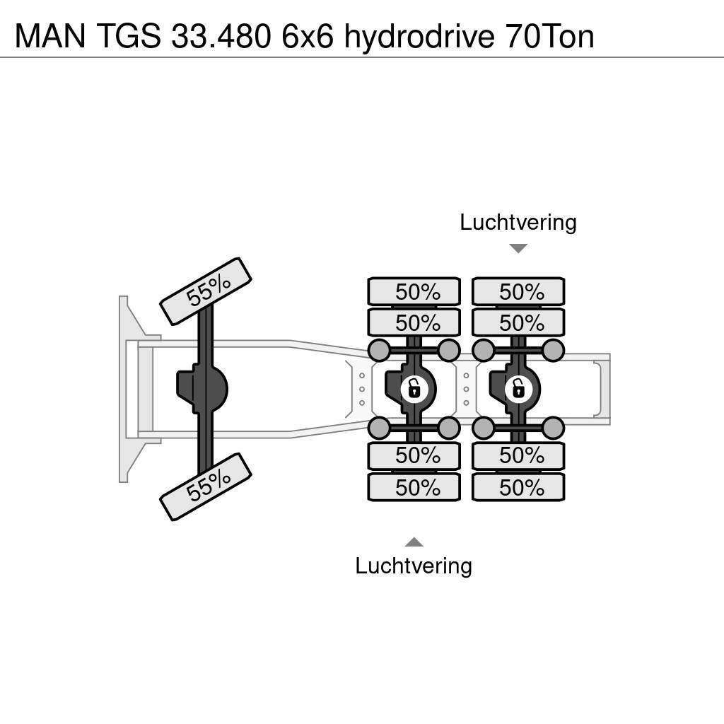 MAN TGS 33.480 6x6 hydrodrive 70Ton Тягачі