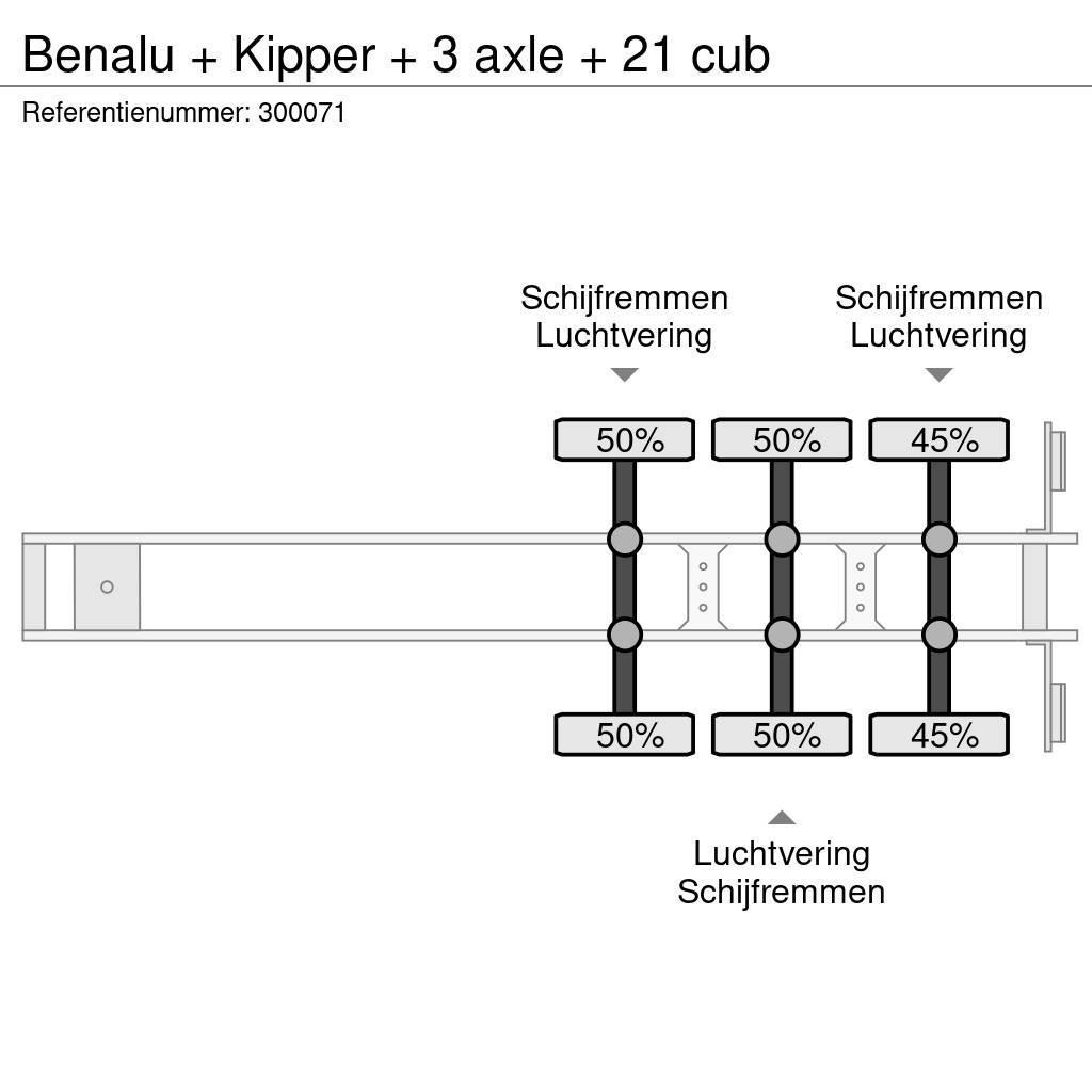 Benalu + Kipper + 3 axle + 21 cub Напівпричепи-самоскиди