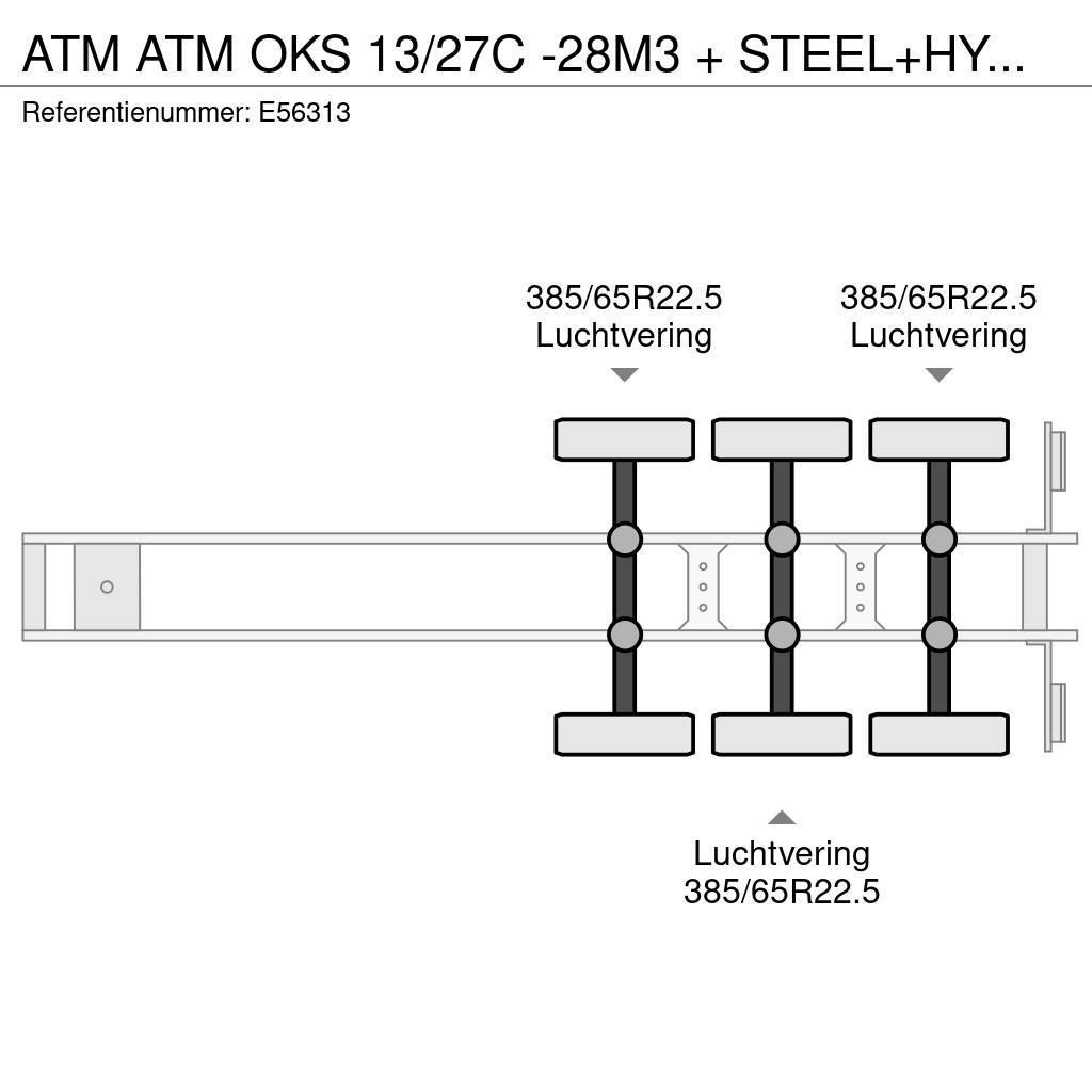 ATM OKS 13/27C -28M3 + STEEL+HYDR.DOOR Напівпричепи-самоскиди