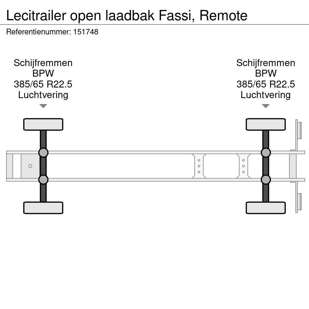 Lecitrailer open laadbak Fassi, Remote Напівпричепи-платформи/бічне розвантаження