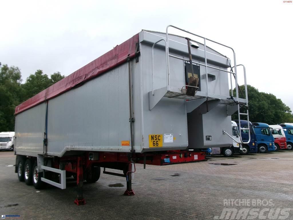 Wilcox Tipper trailer alu 55 m3 + tarpaulin Напівпричепи-самоскиди