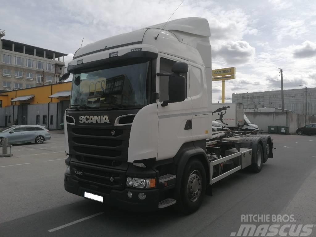 Scania R580 V8 AJK HYDROLIFT, HL20-6180 Вантажівки з гаковим підйомом