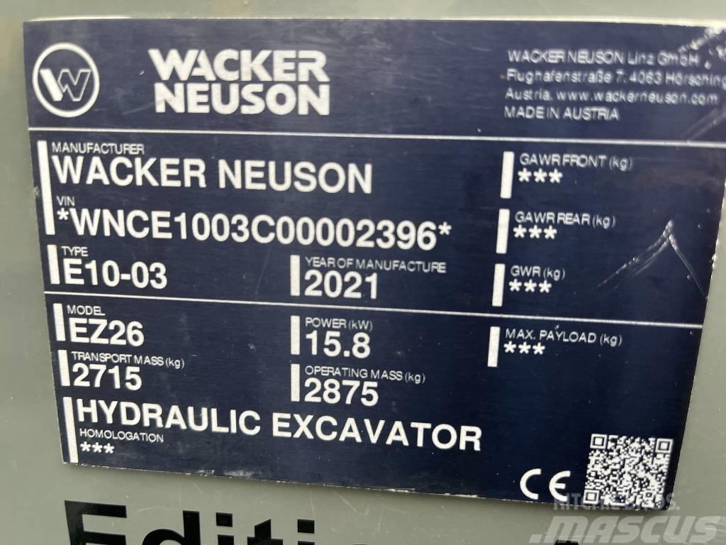 Wacker Neuson EZ 26 Міні-екскаватори < 7т