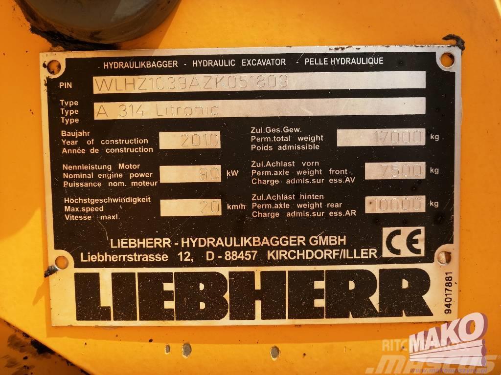 Liebherr A 314 Litronic Колісні екскаватори