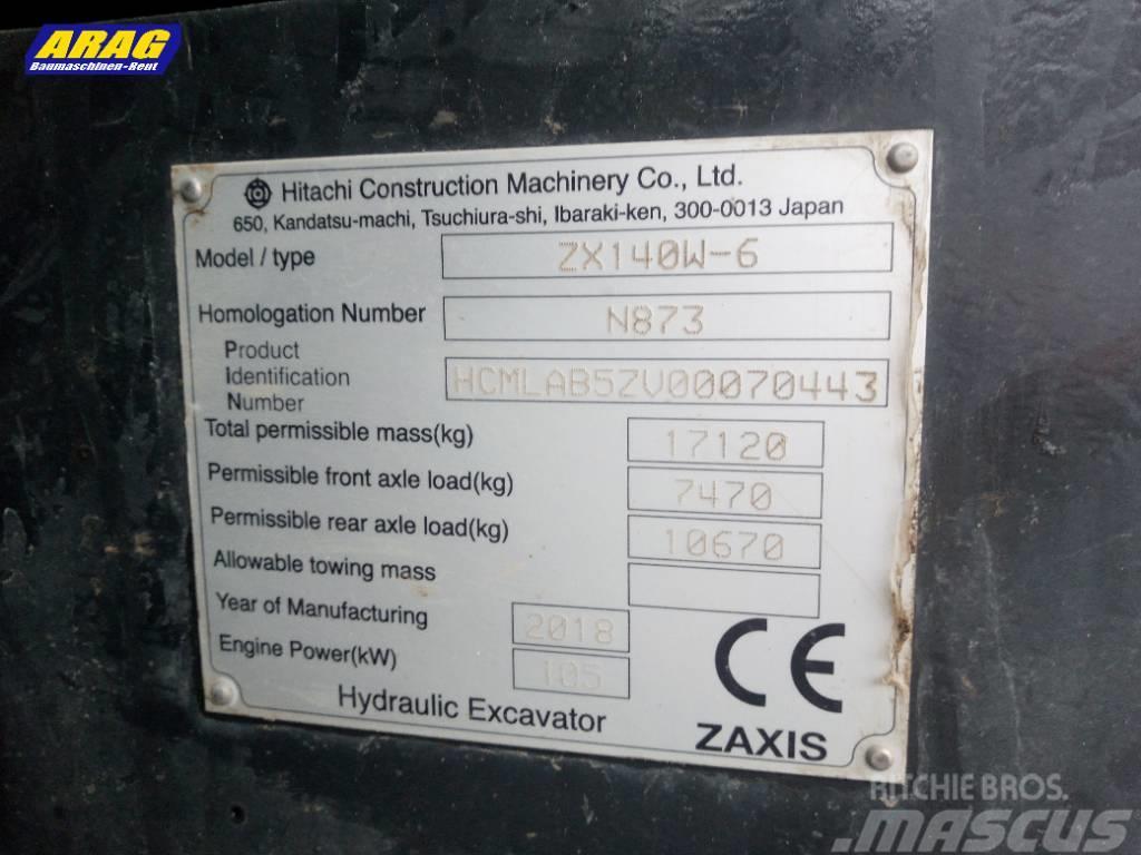 Hitachi ZX 140 W-6 Колісні екскаватори