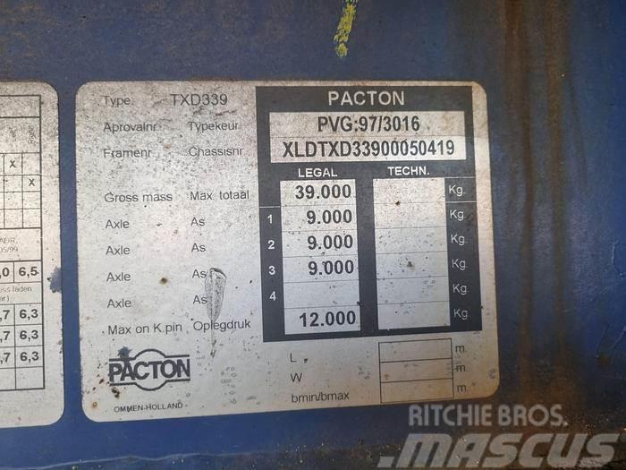 Pacton TXD 339 | Air suspension | BPW ECO P drum Напівпричепи-платформи/бічне розвантаження