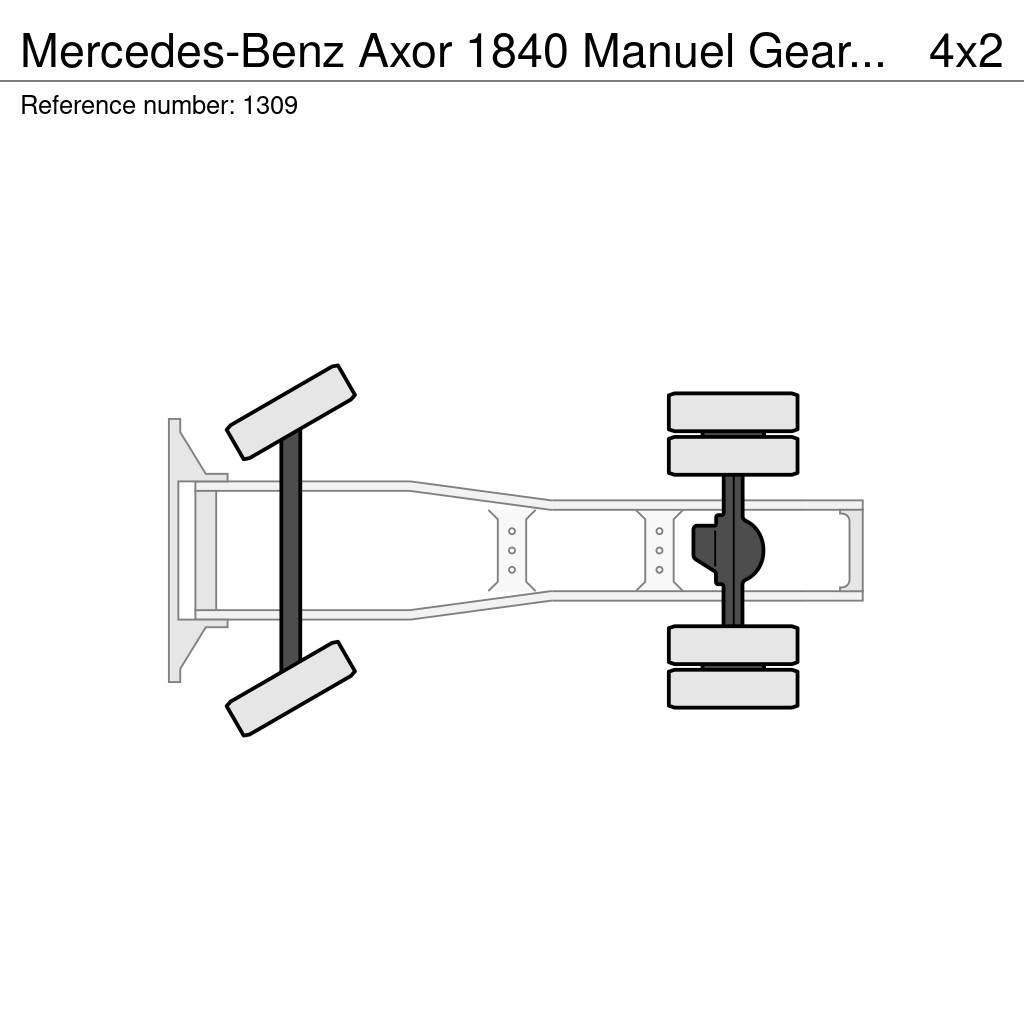 Mercedes-Benz Axor 1840 Manuel Gearbox Gearbox Airco Very Clean Тягачі