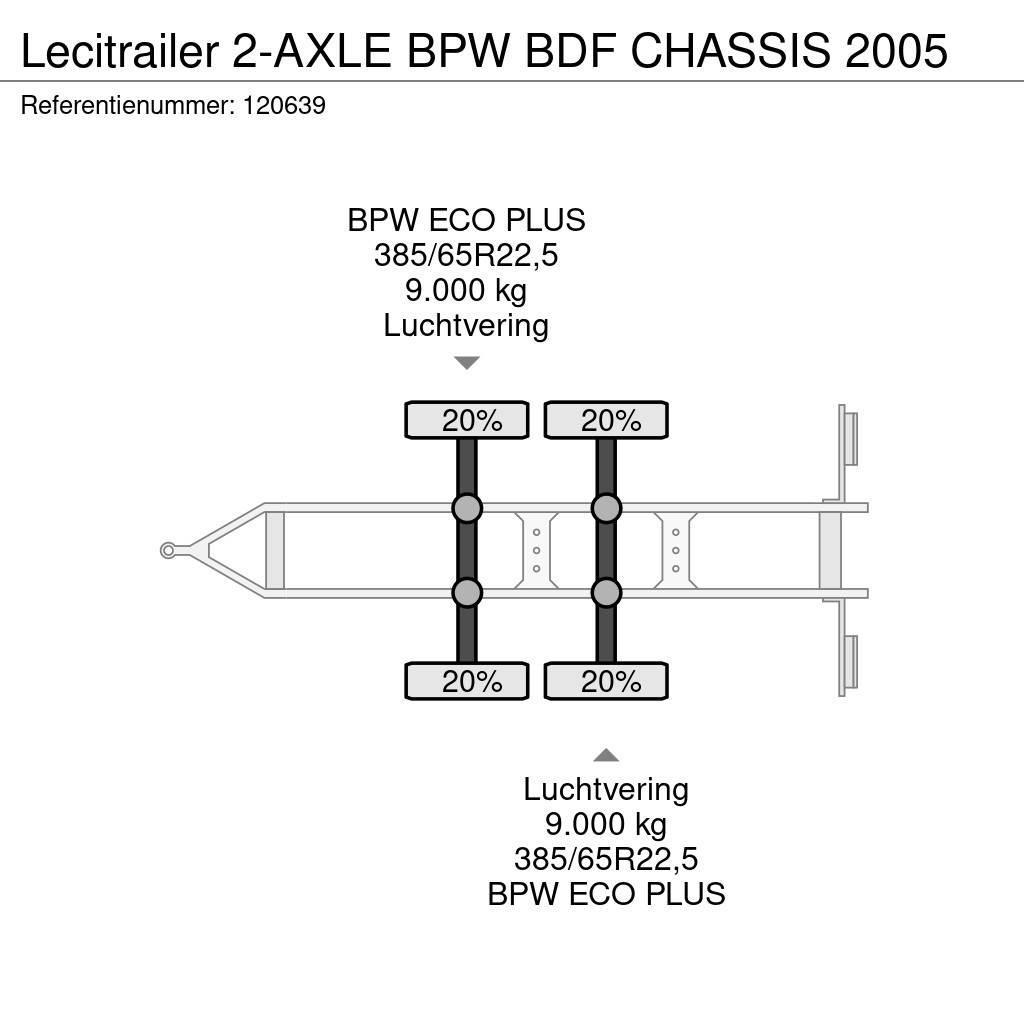 Lecitrailer 2-AXLE BPW BDF CHASSIS 2005 Контейнеровози