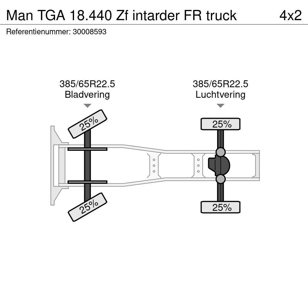 MAN TGA 18.440 Zf intarder FR truck Тягачі