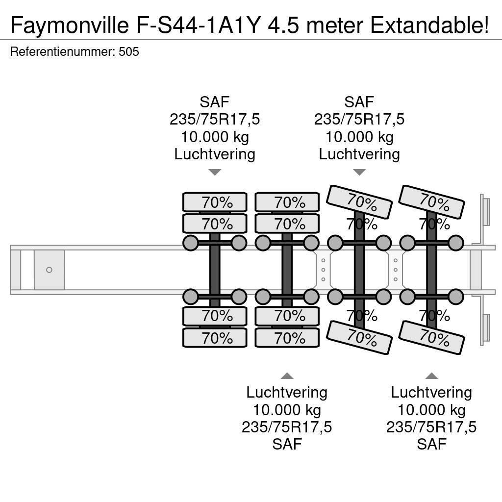 Faymonville F-S44-1A1Y 4.5 meter Extandable! Низькорамні напівпричепи