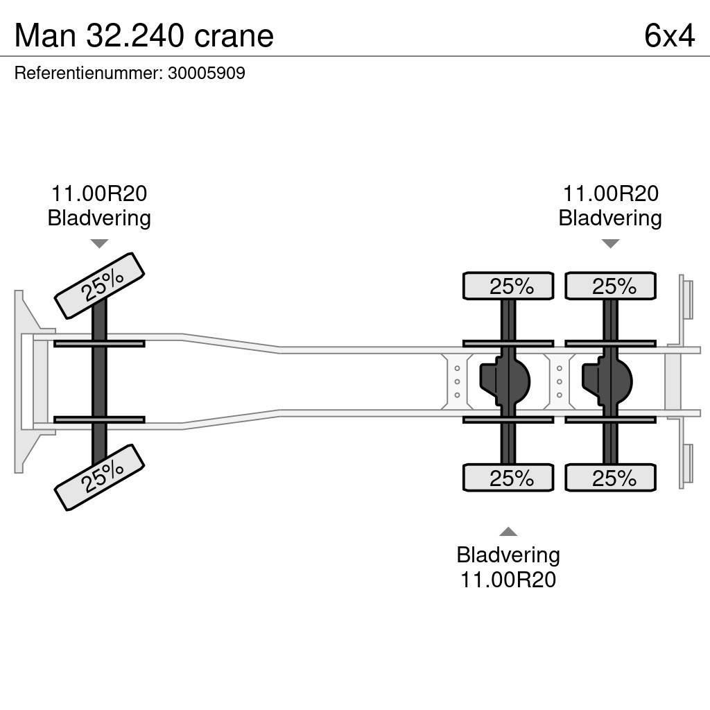 MAN 32.240 crane Автокрани