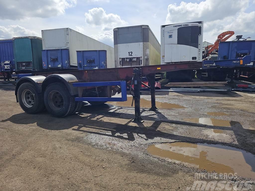 Köhler Elmshorn 2 axle | 20 ft | container chassis | stee Напівпричепи для перевезення контейнерів