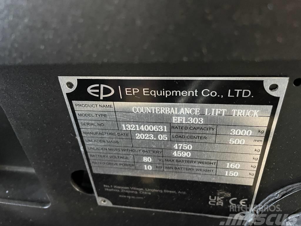 EP EFL303, Triplex, 4800mm, Vollkabine, Lithium Електронавантажувачі