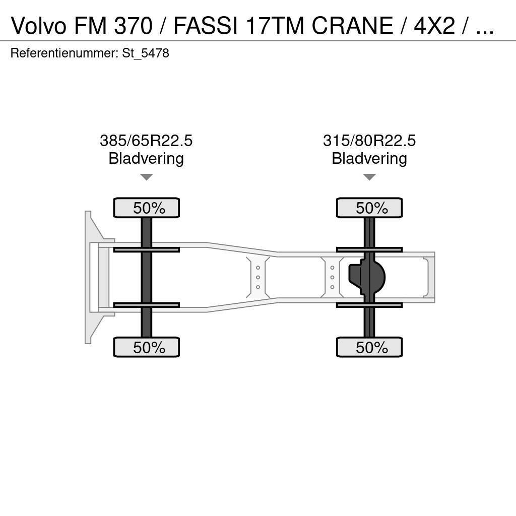 Volvo FM 370 / FASSI 17TM CRANE / 4X2 / E6 / GRUA / KRAN Тягачі