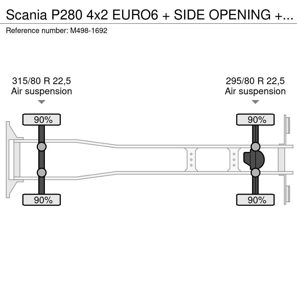 Scania P280 4x2 EURO6 + SIDE OPENING + ADR Фургони