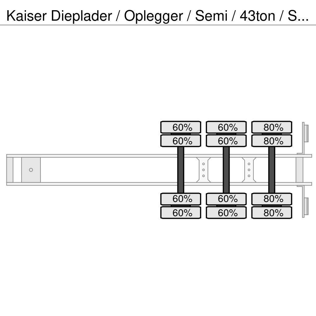 Kaiser Dieplader / Oplegger / Semi / 43ton / Steel Spring Низькорамні напівпричепи