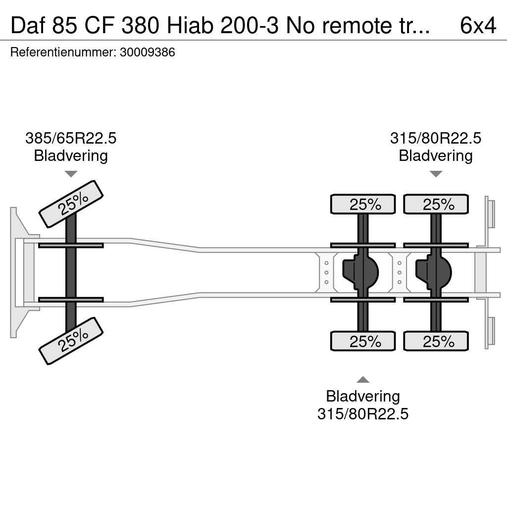 DAF 85 CF 380 Hiab 200-3 No remote tractor-tipper Автокрани