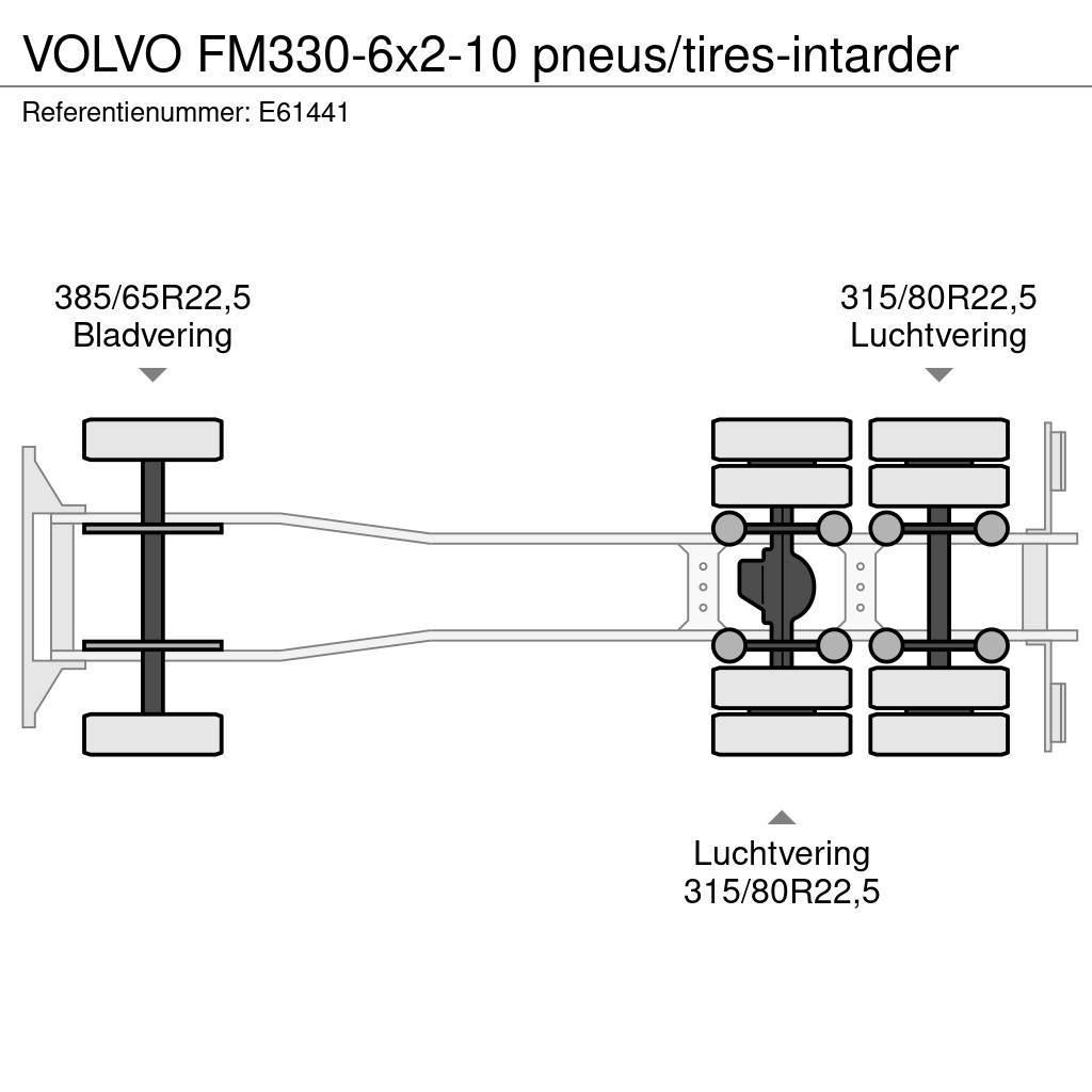 Volvo FM330-6x2-10 pneus/tires-intarder Тентовані вантажівки