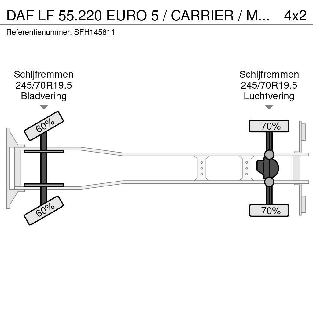 DAF LF 55.220 EURO 5 / CARRIER / MULTITEMPERATUUR / DH Рефрижератори
