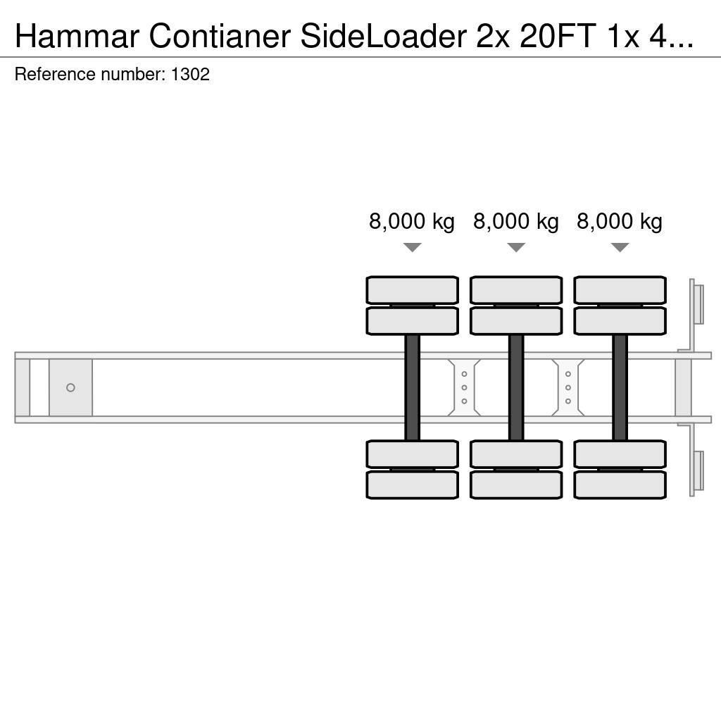 Hammar Contianer SideLoader 2x 20FT 1x 40FT Напівпричепи для перевезення контейнерів