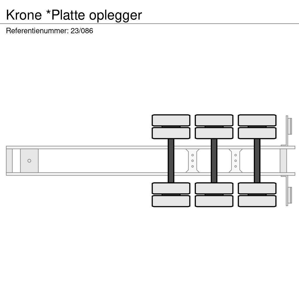Krone *Platte oplegger Напівпричепи-платформи/бічне розвантаження
