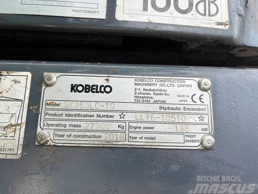 Kobelco SK 260 LC-10 2 BUCKETS / AC / CENTRAL LUBRICATION Гусеничні екскаватори