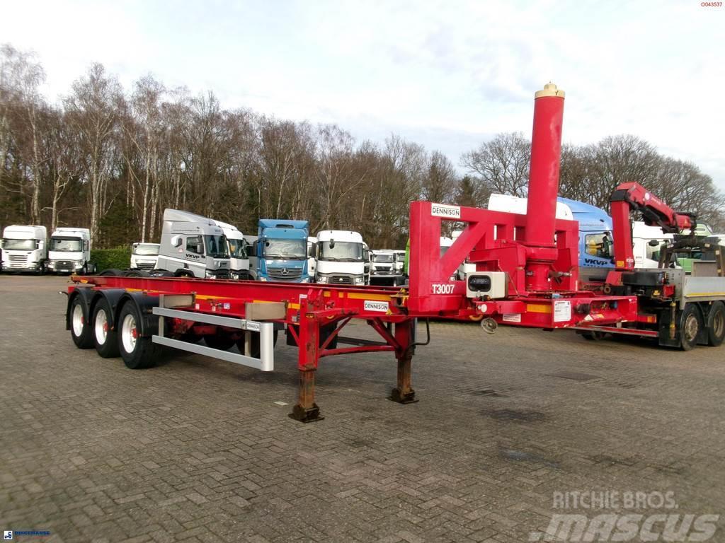 Dennison 3-axle tipping container trailer 30 ft. Напівпричепи-самоскиди