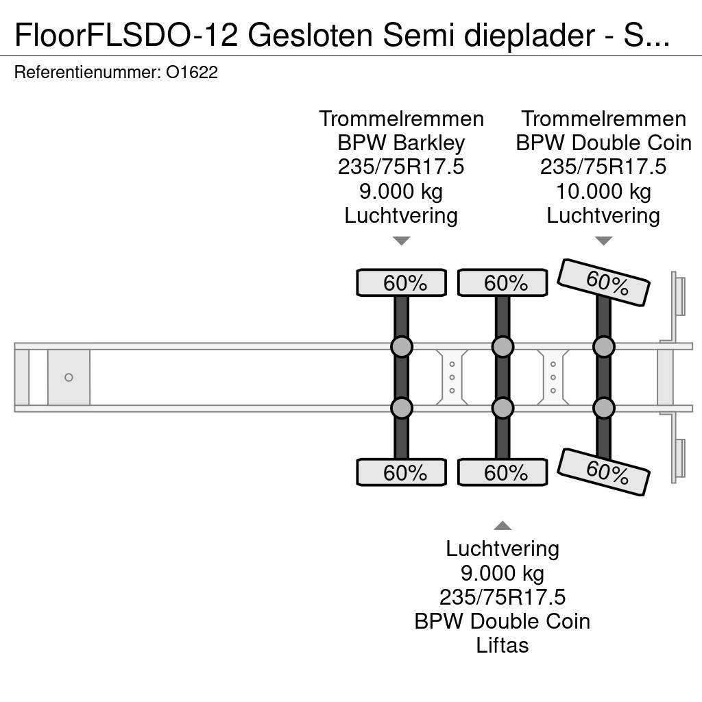 Floor FLSDO-12 Gesloten Semi dieplader - Smit Aluminiumo Напівпричепи з кузовом-фургоном