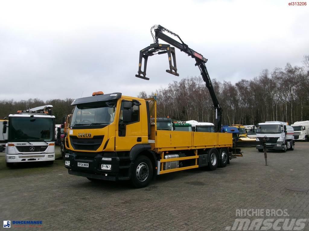 Iveco Stralis 310 6x2 Euro 6 + Atlas 129.3V A11 crane Вантажівки-платформи/бокове розвантаження