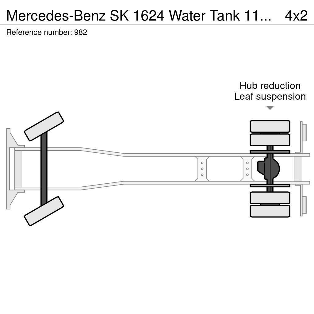 Mercedes-Benz SK 1624 Water Tank 11.000 Liters Spraybar Big Axle Вантажівки-цистерни