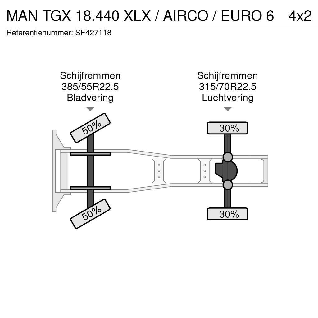 MAN TGX 18.440 XLX / AIRCO / EURO 6 Тягачі