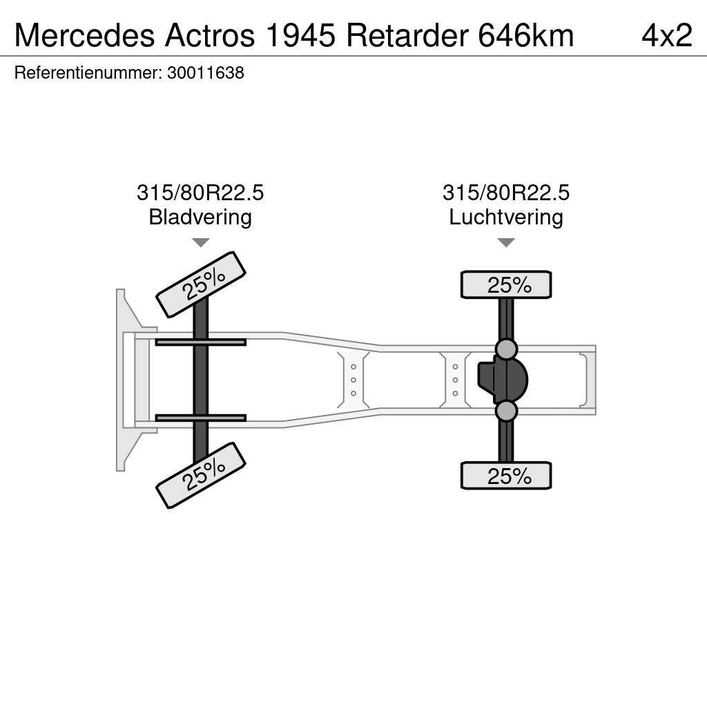 Mercedes-Benz Actros 1945 Retarder 646km Тягачі