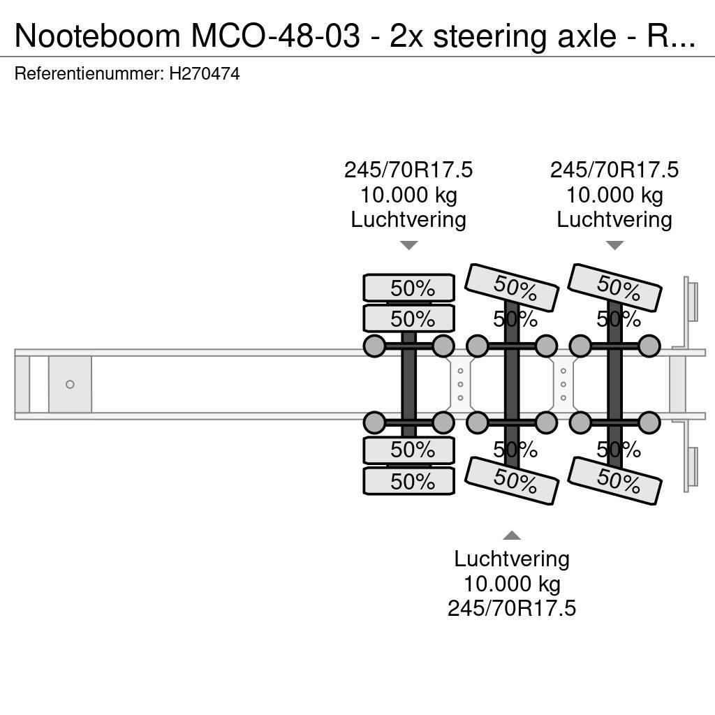Nooteboom MCO-48-03 - 2x steering axle - Ramps - SAF Axle - Низькорамні напівпричепи