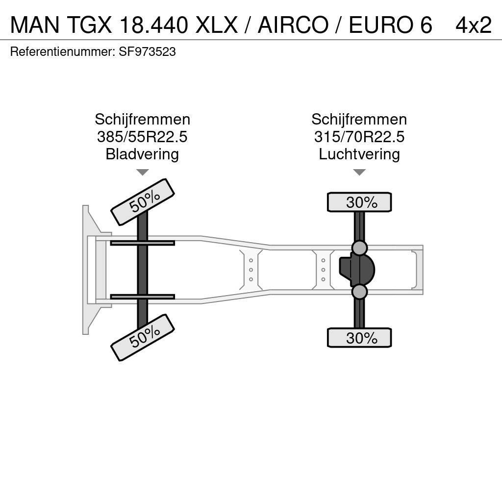 MAN TGX 18.440 XLX / AIRCO / EURO 6 Тягачі