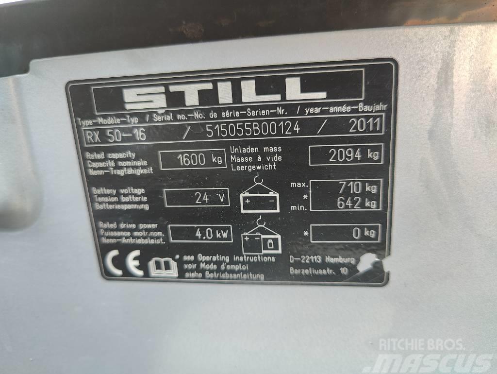 Still RX50-16 sähkövastapainotrukki Електронавантажувачі