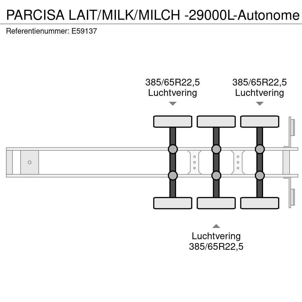  Parcisa LAIT/MILK/MILCH -29000L-Autonome Напівпричепи-автоцистерни