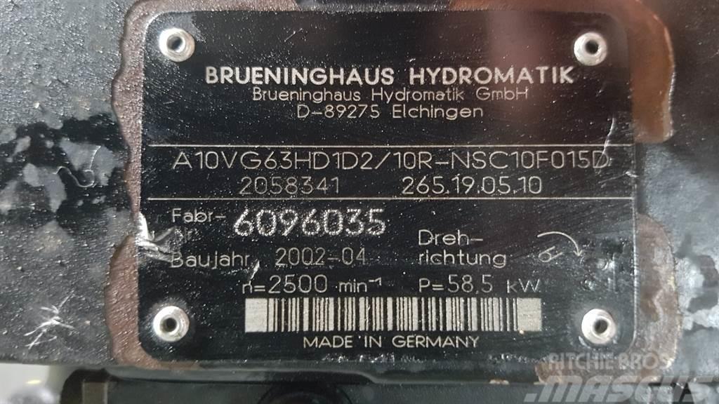 Brueninghaus Hydromatik A10VG63HD1D2/10R - Drive pump/Fahrpumpe/Rijpomp Гідравліка