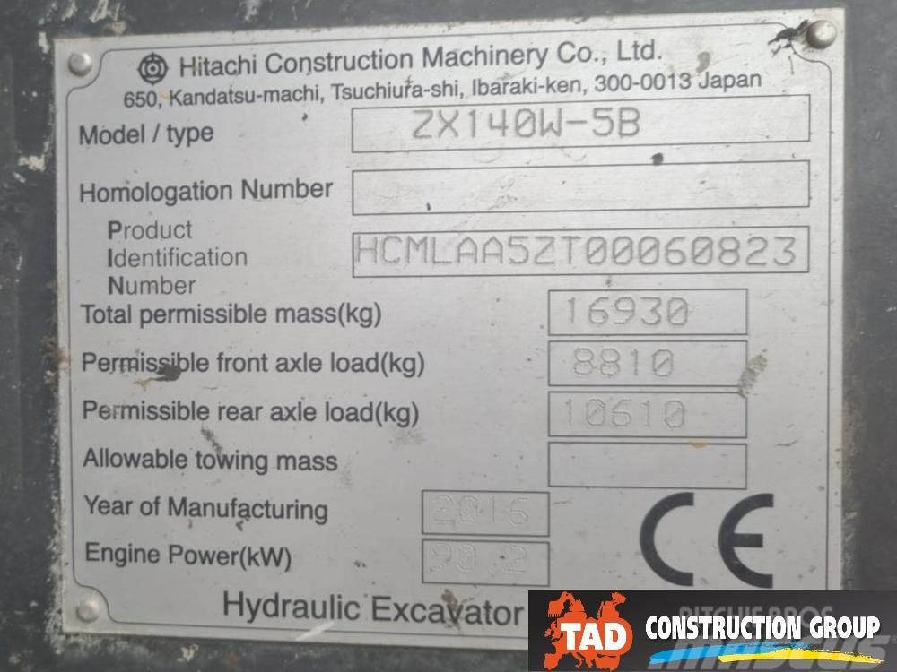 Hitachi ZX 140W-5B Колісні екскаватори
