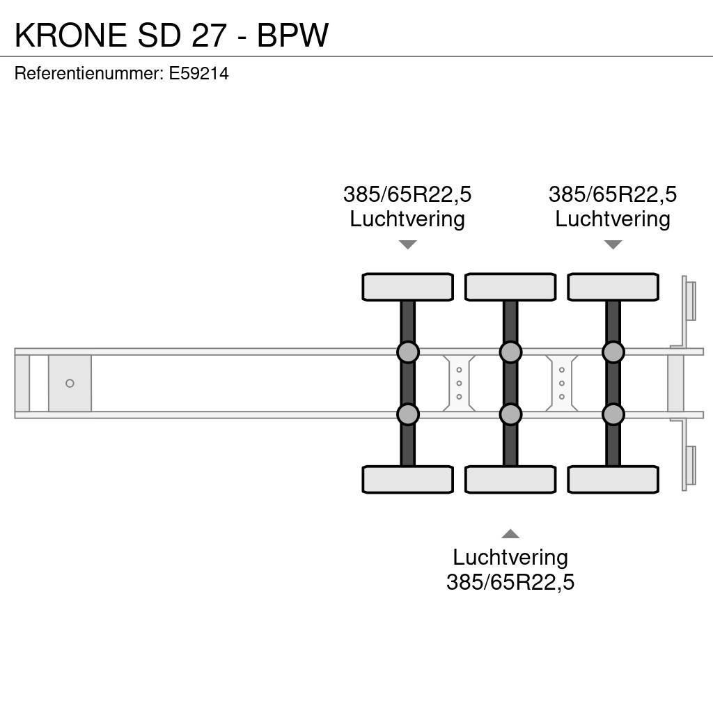 Krone SD 27 - BPW Напівпричепи з кузовом-фургоном