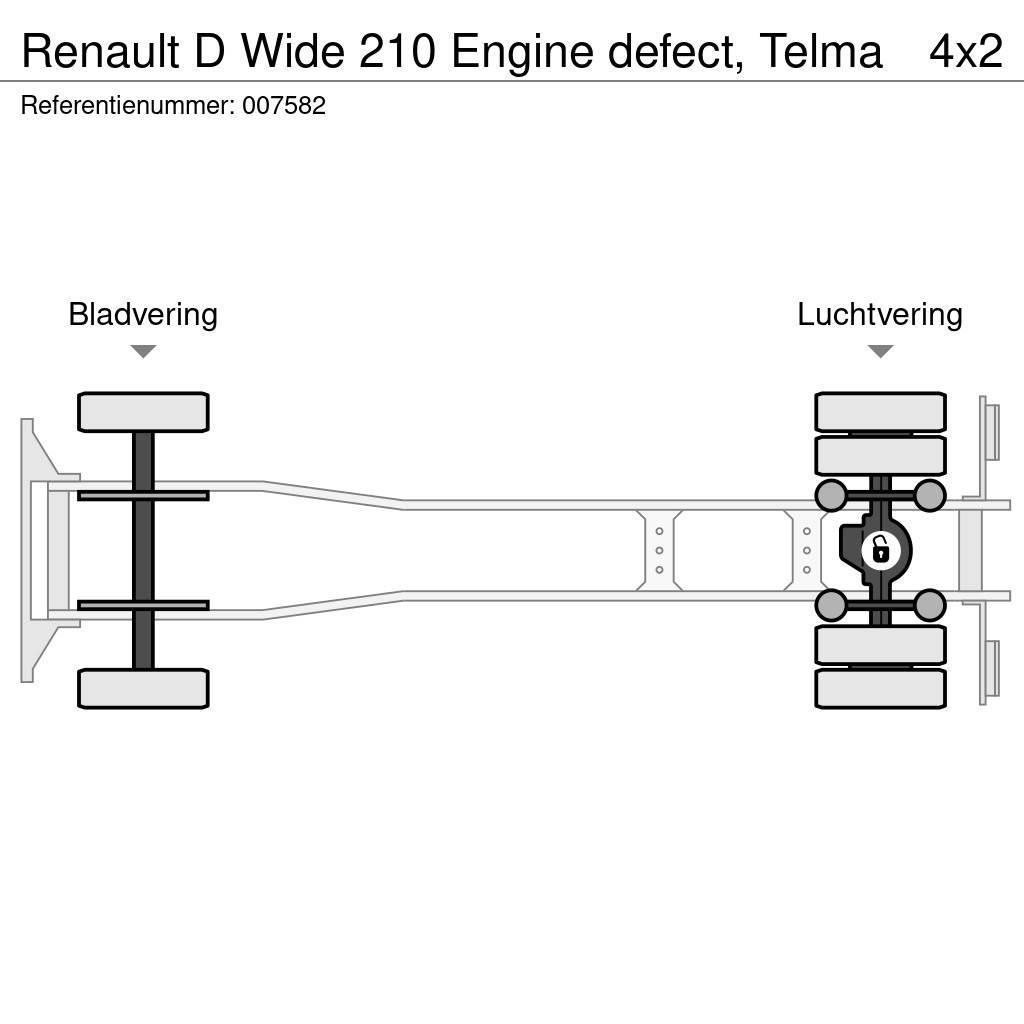Renault D Wide 210 Engine defect, Telma Вантажівки-платформи/бокове розвантаження